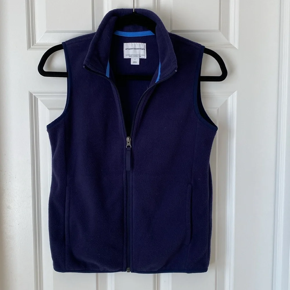 Amazon Essentials Boys‎ Fleece Vest - Navy Blue - Large
